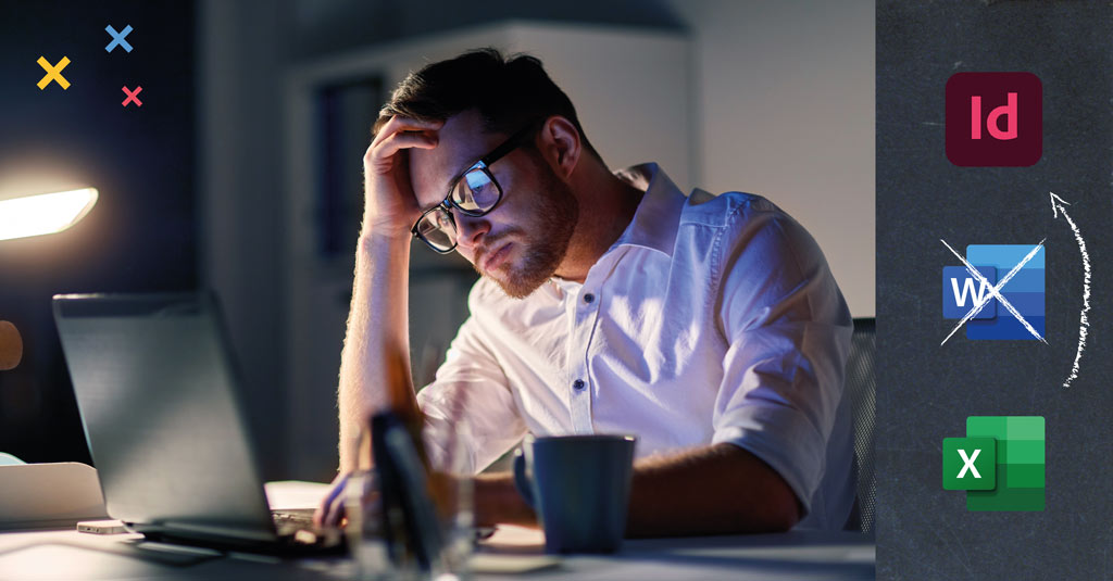 Chargé de communication qui se pose la question « Pourquoi passer des heures sous Word à mettre en forme la saisie ? ».